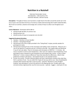 Nutrition in a Nutshell - Indiana Extension Homemakers Association