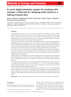 A novel digital telemetry system for tracking wild animals: a field test