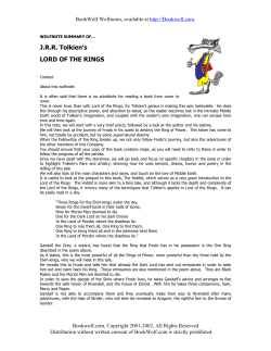 LORD OF THE RINGS &ndash; by J