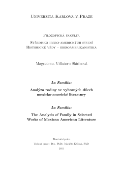 La Familia: The Analysis of Family in Selected