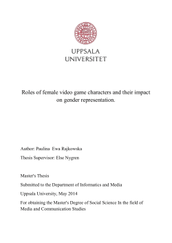 Roles of female video game characters and their impact on