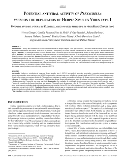 potential antiviral activity of plexaurella regia on the replication of