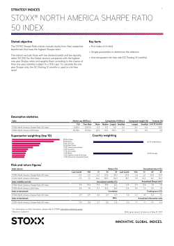 stoxx&reg; north america sharpe ratio 50 index