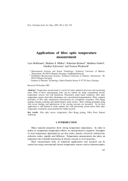 Applications of fibre optic temperature measurement