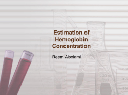 Measurement of Hemoglobin Concentration