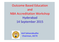 Outcome Based Education and NBA Accreditation