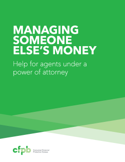 Guide for Agents Under a Power of Attorney