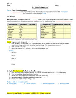 L7: 5.9 Polyatomic Ions