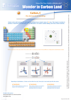 Carbon - the element and its bonding