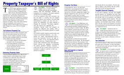 Property Taxpayer`s Bill of Rights