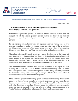 The History of the &ldquo;Lawn&rdquo; and Turfgrass Development