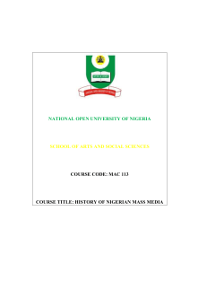 MAC113 - National Open University of Nigeria