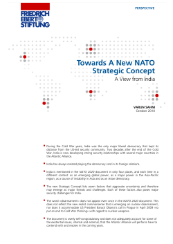 Towards a new NATO strategic concept
