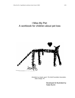 I Miss My Pet: A workbook for children about pet loss
