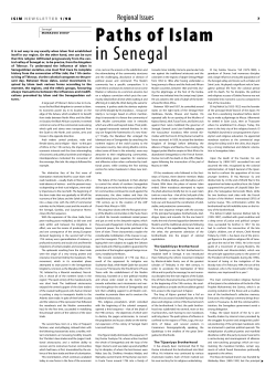 Paths of Islam i n S e n e g a l