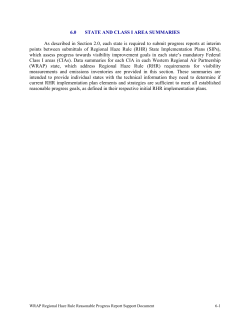 6.0 STATE AND CLASS I AREA SUMMARIES As described in