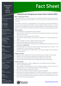 Caring for and Changing your Supra-pubic Catheter