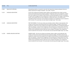 English Course Descriptions