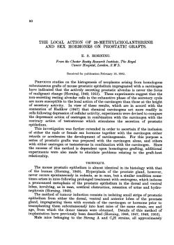 the local action of 20-methylcholanthrene and sex hormones on
