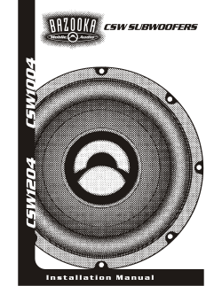 CS Woofer manual