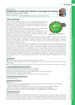 Establishment of production methods of rare sugars by Izumoring