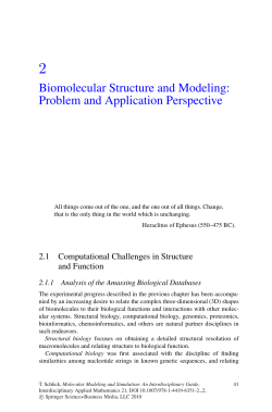 Biomolecular Structure and Modeling: Problem and Application