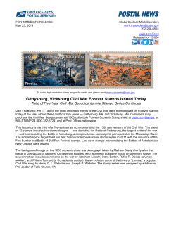 Gettysburg, Vicksburg Civil War Forever Stamps Issued