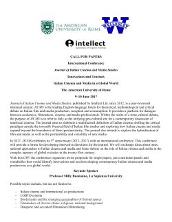 Innovations and Tensions: Italian Cinema and Media
