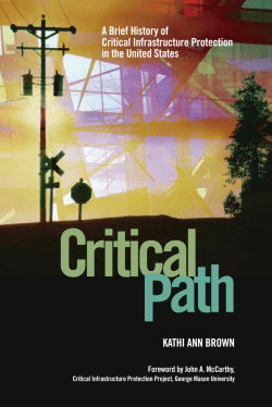 KATHI ANN BROWN A Brief History of Critical Infrastructure