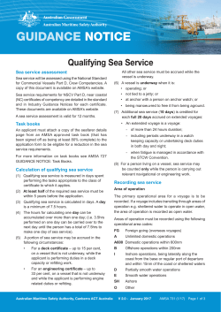 Qualifying Sea Service