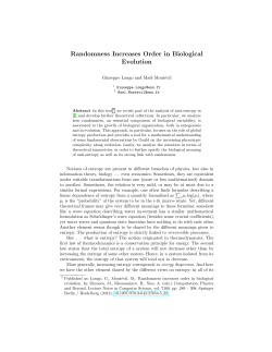 Randomness Increases Order in Biological Evolution
