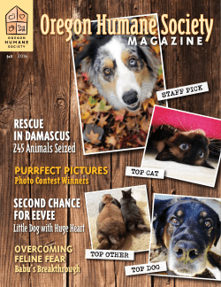 Fall 2016 - Oregon Humane Society