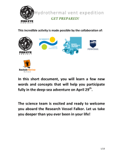 Hydrothermal vent expedition