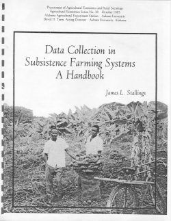 Subsistence Farming Systems - AUrora Home