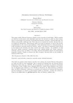 Informal Insurance in Social Networks