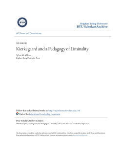 Kierkegaard and a Pedagogy of Liminality