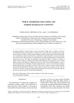 public awareness, education, and marine mammals in