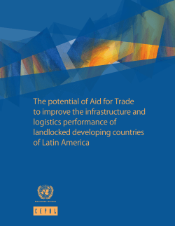 The potential of Aid for Trade to improve the infrastructure and