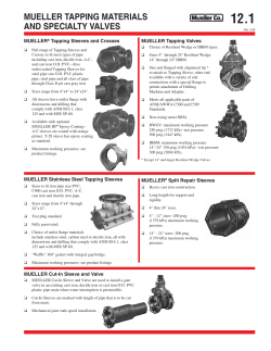 mueller tapping materials and specialty valves