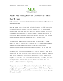 Adults Are Seeing More TV Commercials Than Ever Before