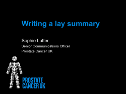 Writing a lay summary