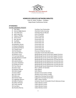 HOMELESS SERVICES NETWORK MINUTES