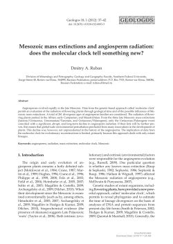 Mesozoic mass extinctions and angiosperm radiation