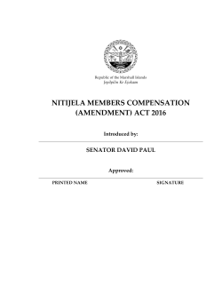 Nitijela Members Compensation (Amendment) Act