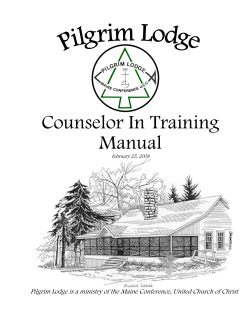 PL Camp Manual - Pilgrim Lodge