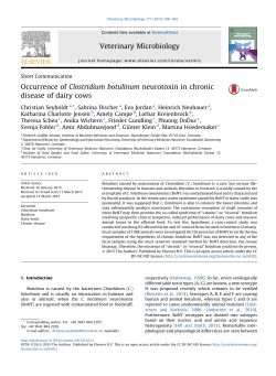 Occurrence of Clostridium botulinum neurotoxin in chronic