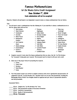 Famous Mathematicians