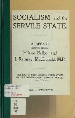 Socialism and the servile state : a debate between Messrs. Hilaire