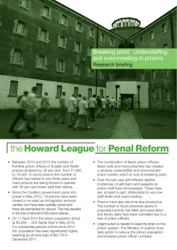 Breaking point: Understaffing and overcrowding in prisons