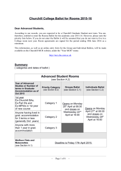 Churchill College Ballot for Rooms 2015